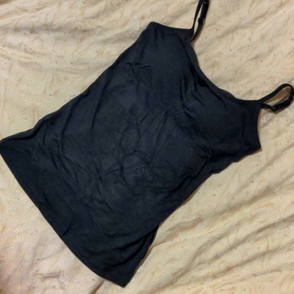 NWOT black camisole with built in bra - Picture 2 of 4